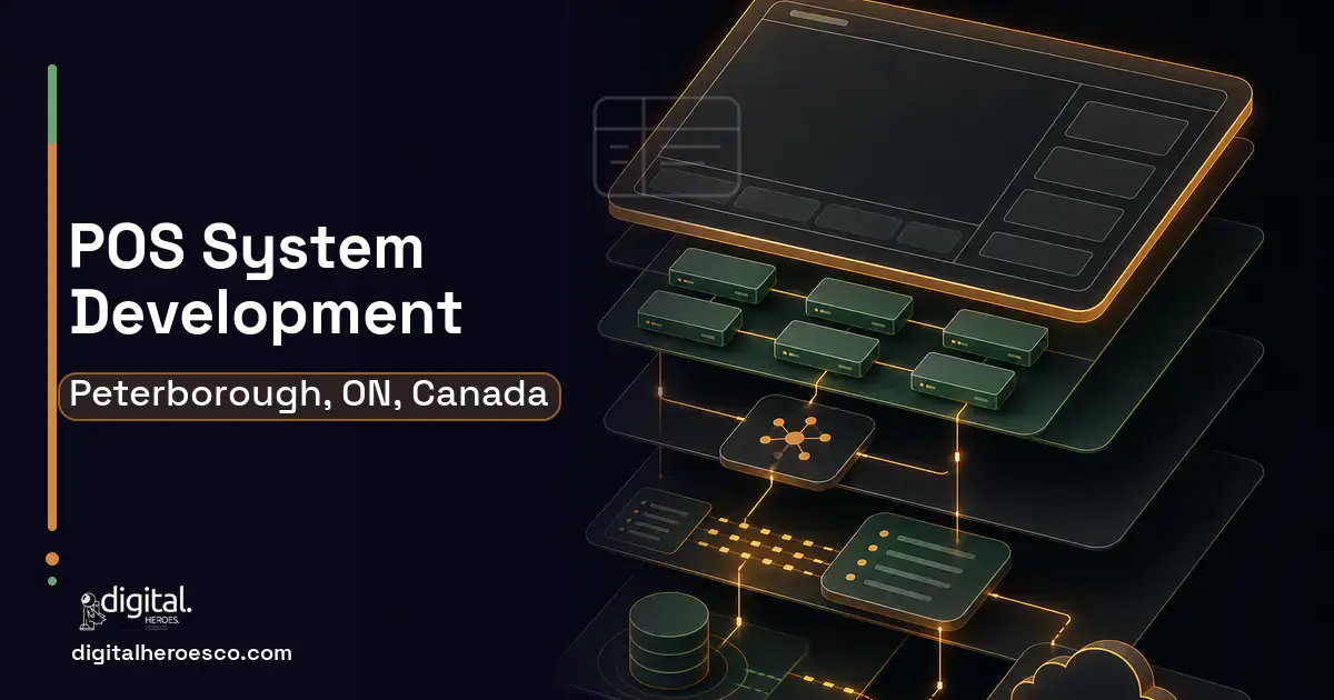 POS System Development product interface illustration for Peterborough, ON, Canada.