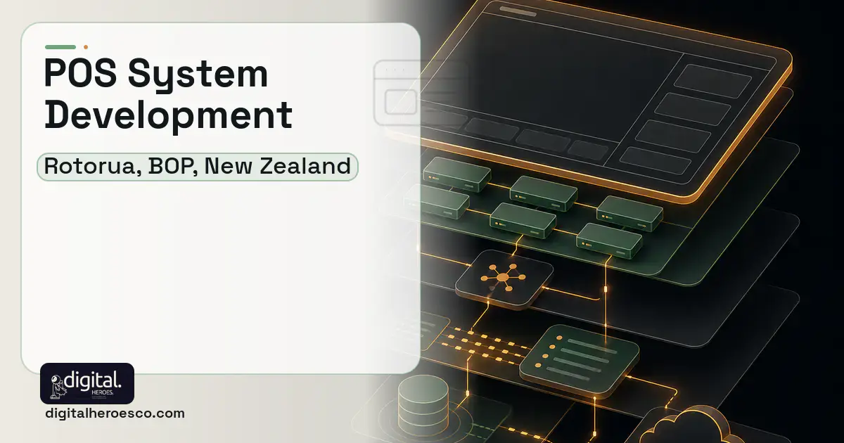 POS System Development product interface illustration for Rotorua, BOP, New Zealand.