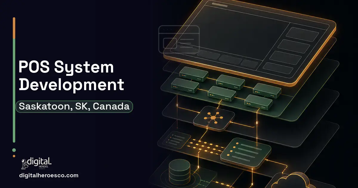 POS System Development product interface illustration for Saskatoon, SK, Canada.