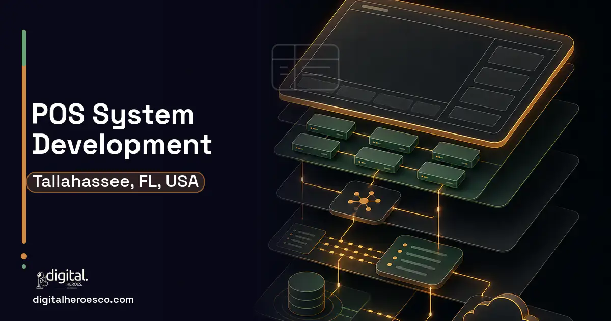 POS System Development product interface illustration for Tallahassee, FL, USA.