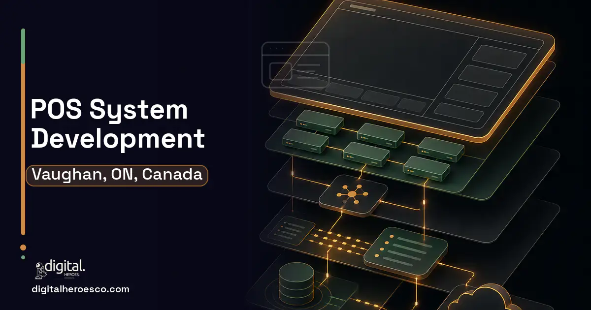 POS System Development product interface illustration for Vaughan, ON, Canada.