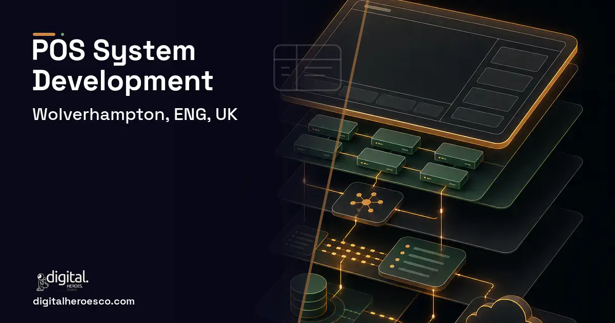 POS System Development product interface illustration for Wolverhampton, ENG, UK.