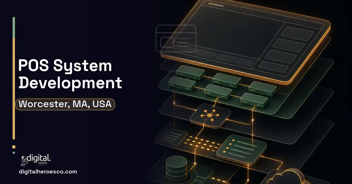 POS System Development product interface illustration for Worcester, MA, USA.
