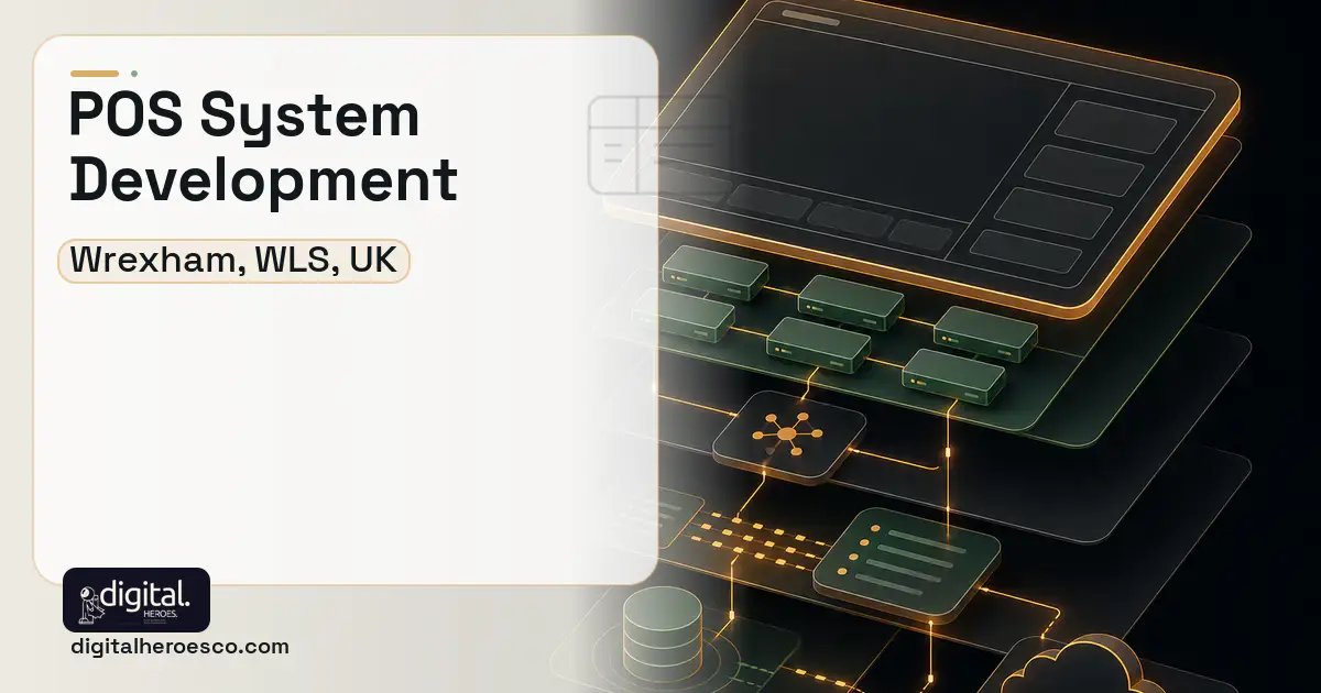 POS System Development product interface illustration for Wrexham, WLS, UK.