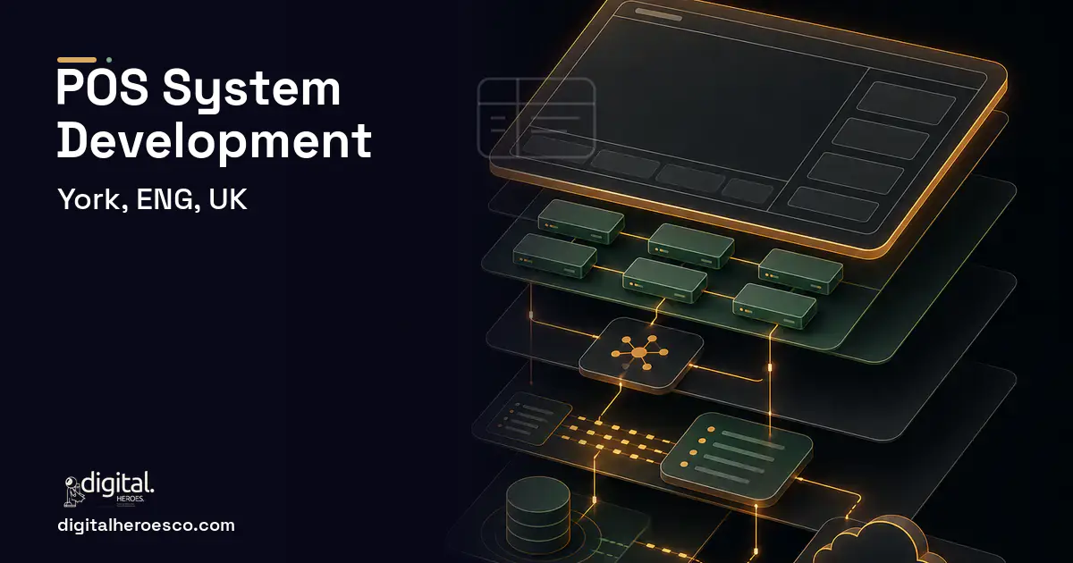 POS System Development product interface illustration for York, ENG, UK.