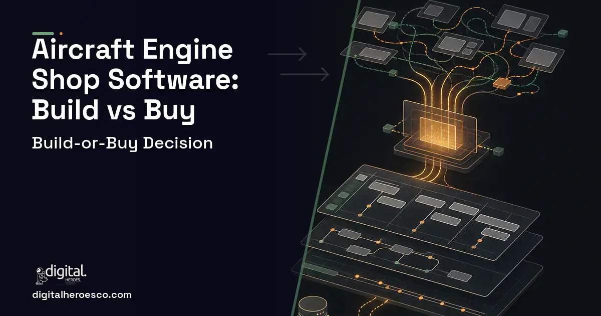 Project Management Software workflow illustration for Aircraft Engine Shop Software Build vs Buy Guide.
