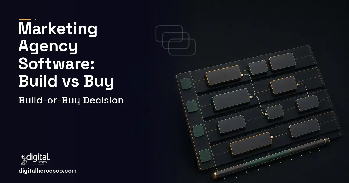 Project Management Software software overview illustration for Marketing Agency Software Build vs Buy Guide.