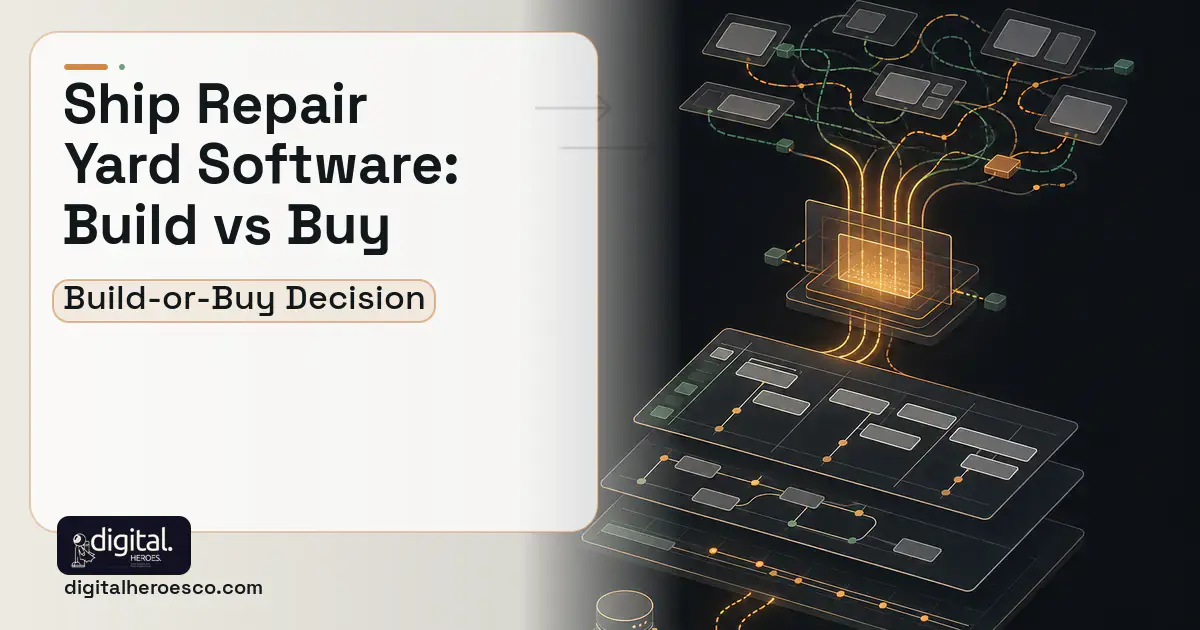 Project Management Software workflow illustration for Ship Repair Yard Software Build vs Buy Guide.