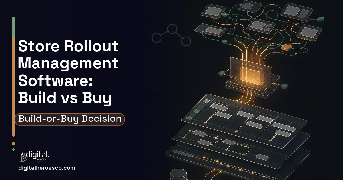 Project Management Software workflow illustration for Store Rollout Management Software Build vs Buy Guide.