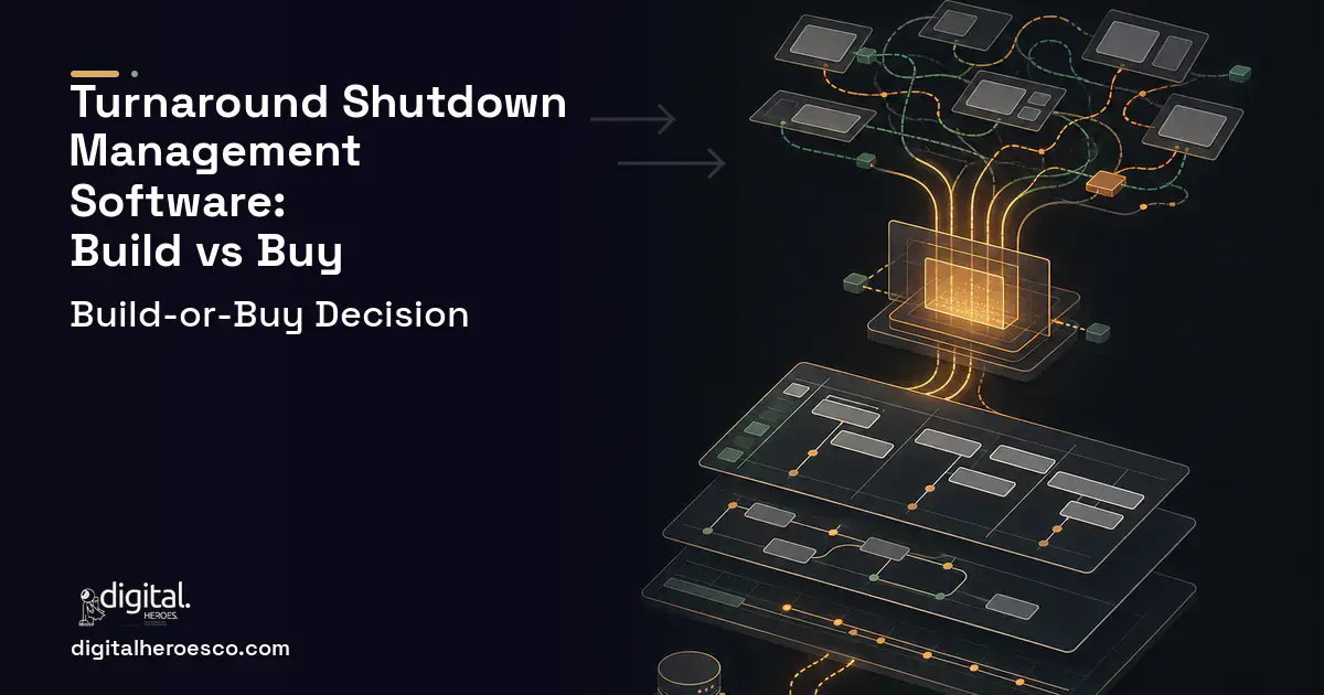 Project Management Software workflow illustration for Turnaround Shutdown Management Software Build vs Buy Guide.