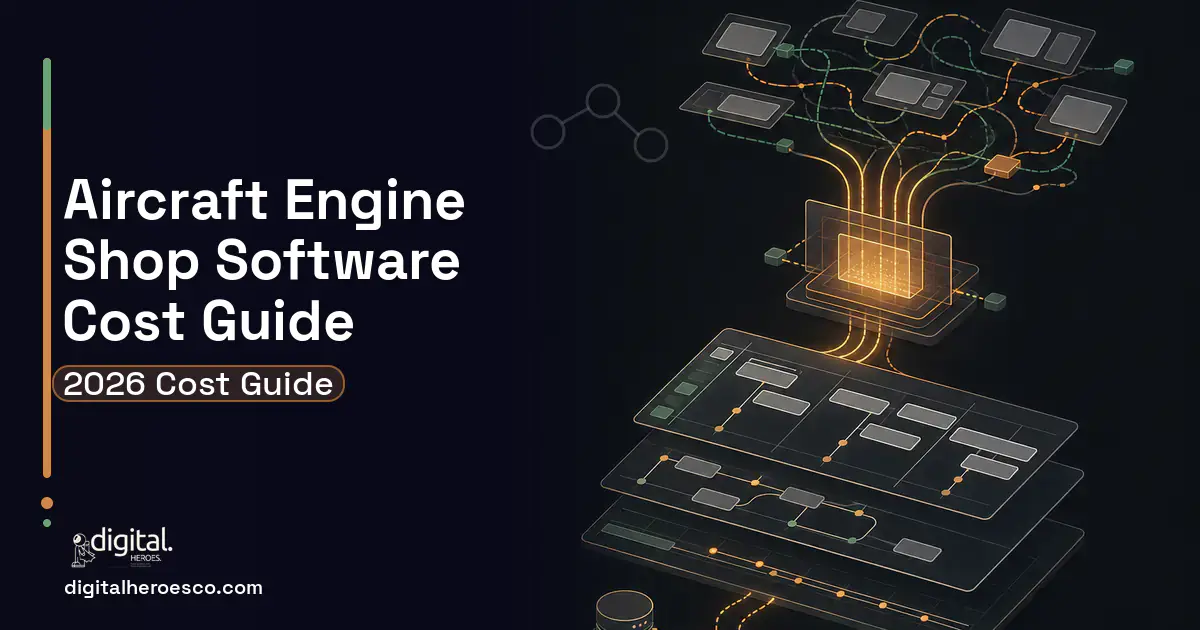 Project Management Software workflow illustration for Aircraft Engine Shop Software Cost Guide.