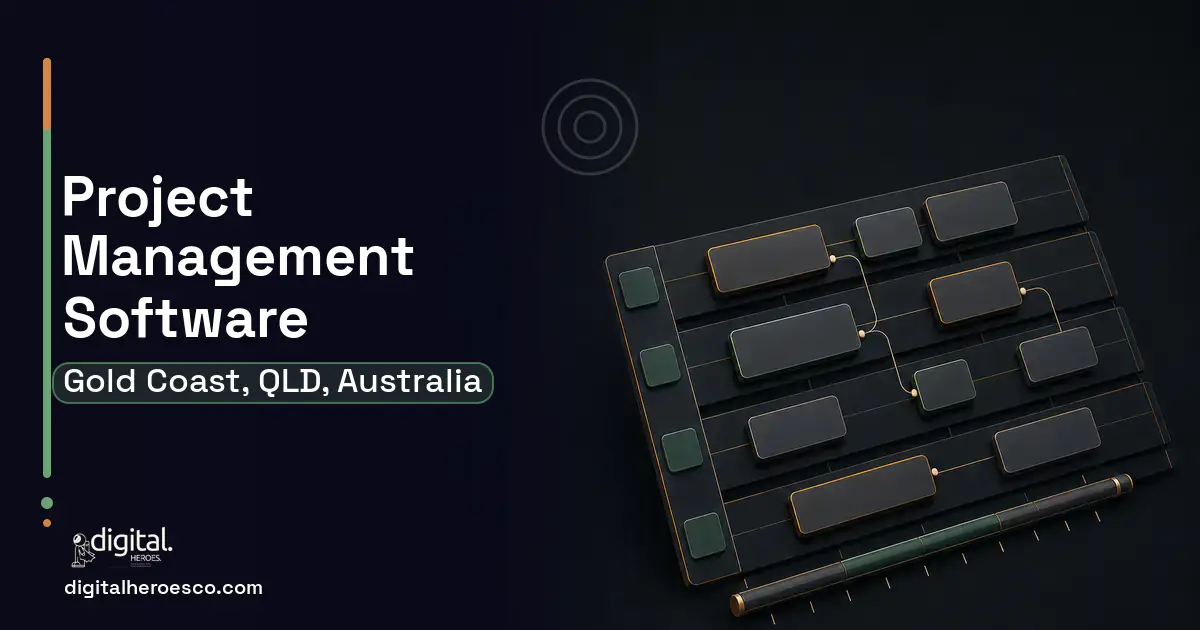 Project Management Software software overview illustration for Gold Coast, QLD, Australia.