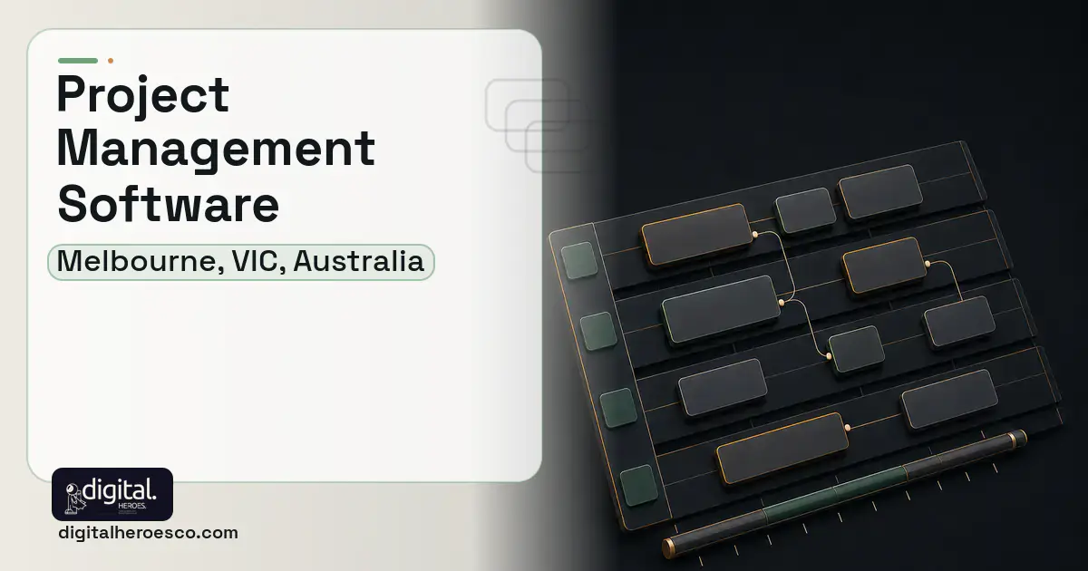 Project Management Software software overview illustration for Melbourne, VIC, Australia.