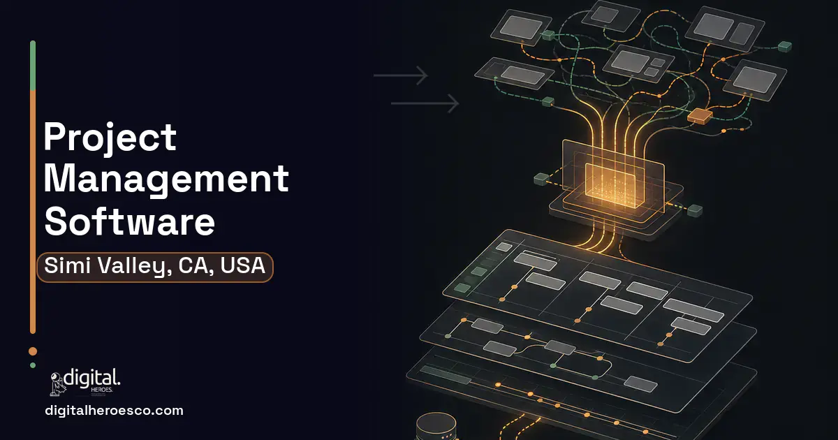 Project Management Software workflow illustration for Simi Valley, CA, USA.
