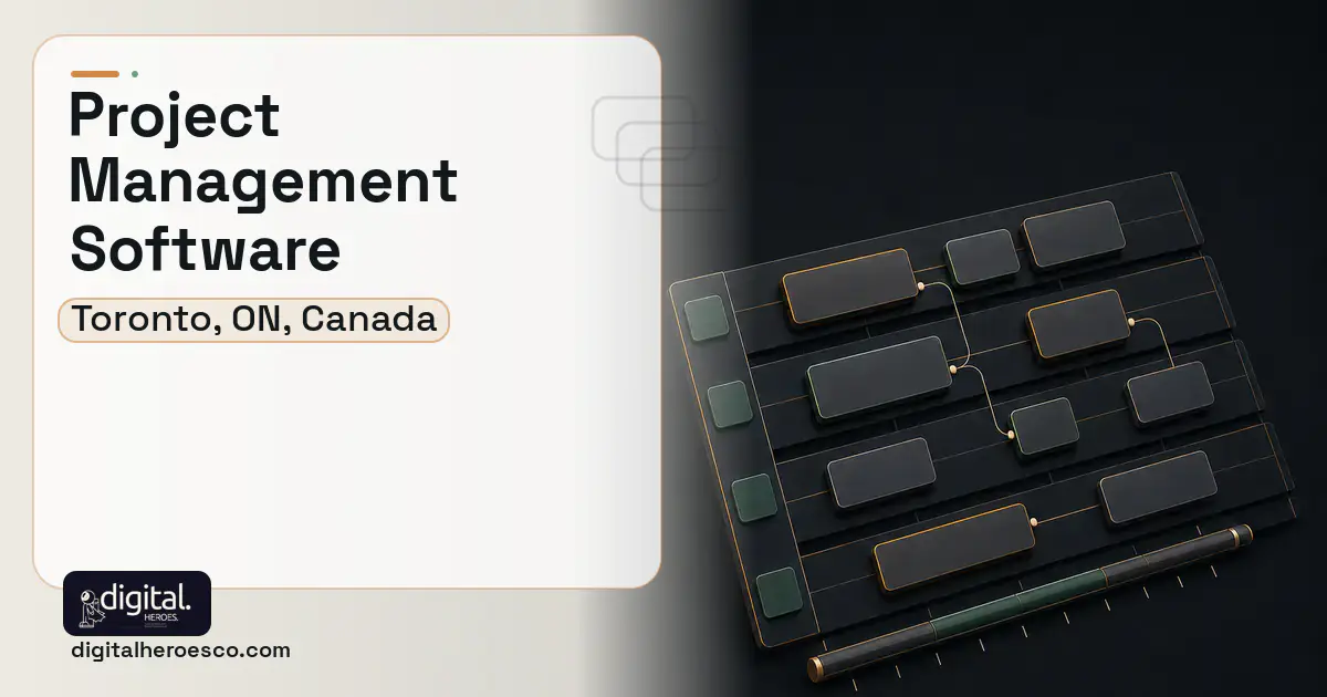 Project Management Software software overview illustration for Toronto, ON, Canada.