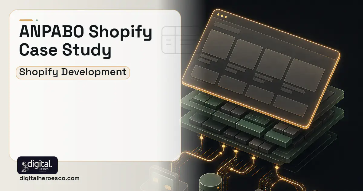 Shopify Development product interface illustration for Anpabo Client Case Study.