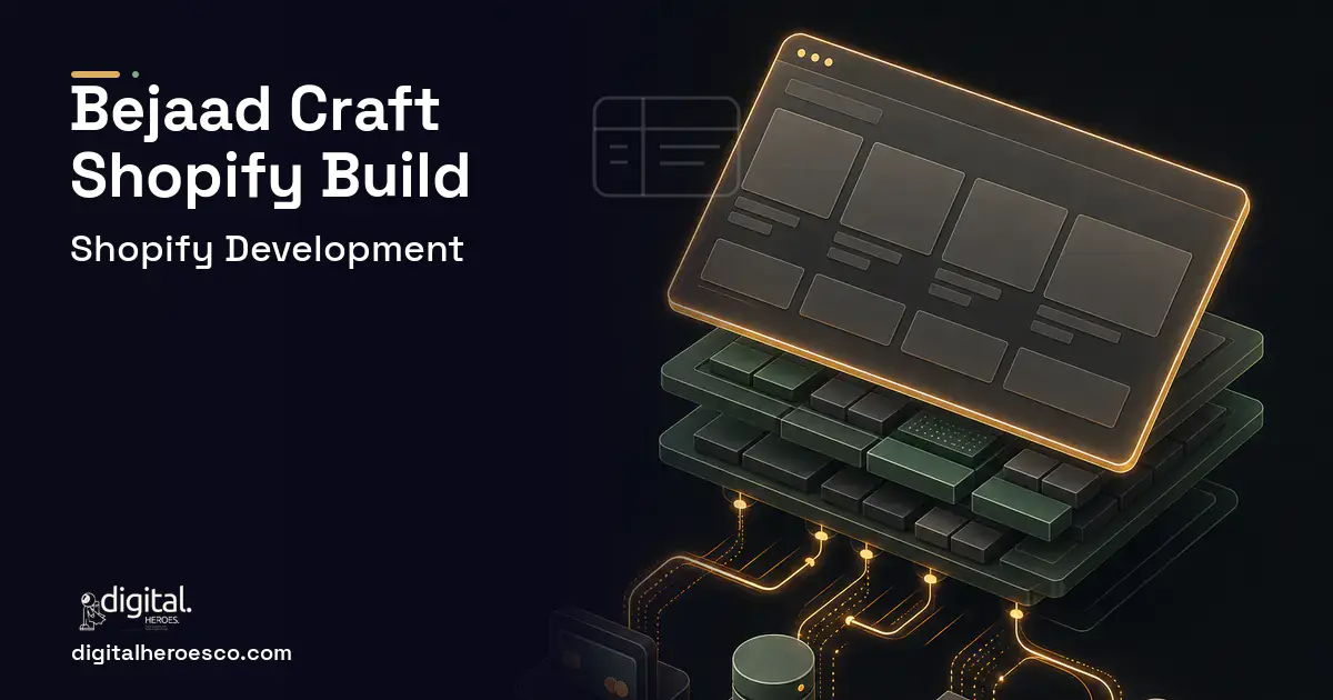 Shopify Development product interface illustration for Bejaad Client Case Study.
