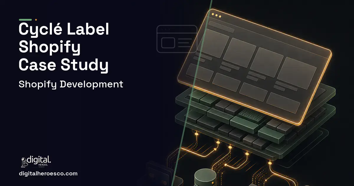 Shopify Development product interface illustration for Cycle Label Client Case Study.