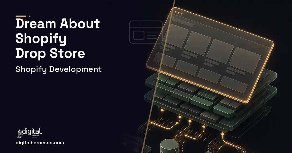 Shopify Development product interface illustration for Dream About Client Case Study.