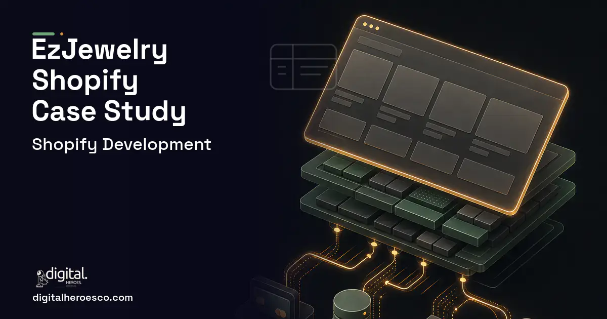 Shopify Development product interface illustration for Ezjewelry Client Case Study.