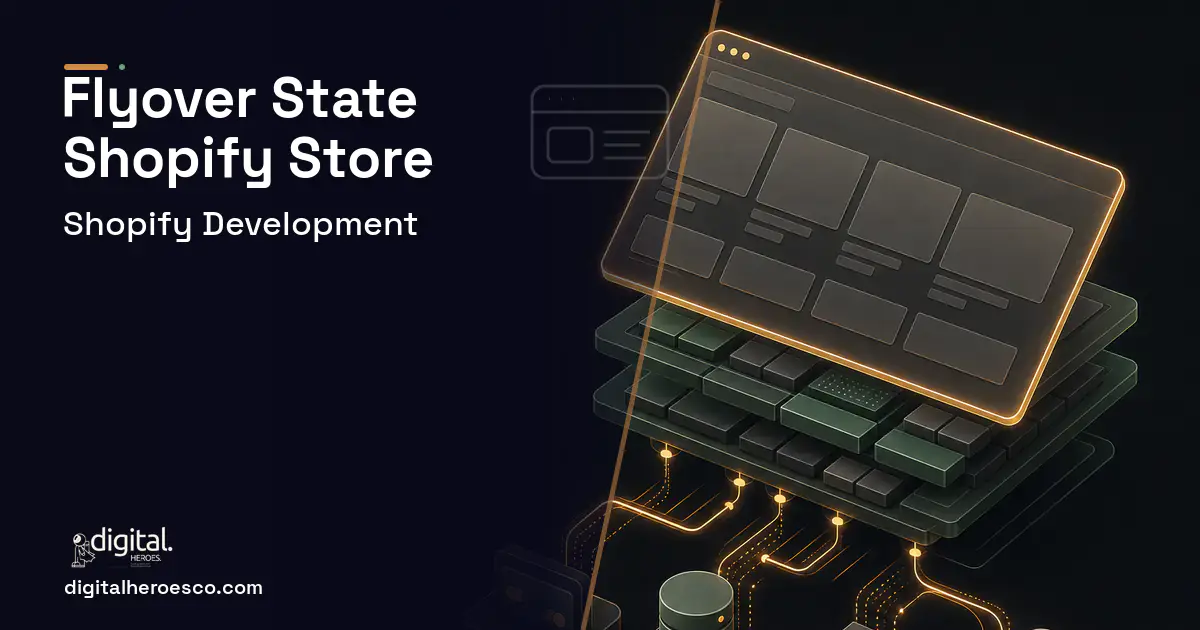 Shopify Development product interface illustration for Flyover State Client Case Study.