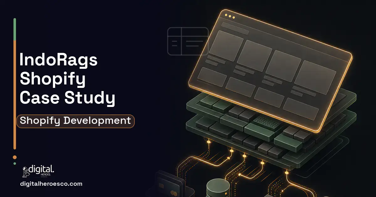 Shopify Development product interface illustration for Indorags Client Case Study.