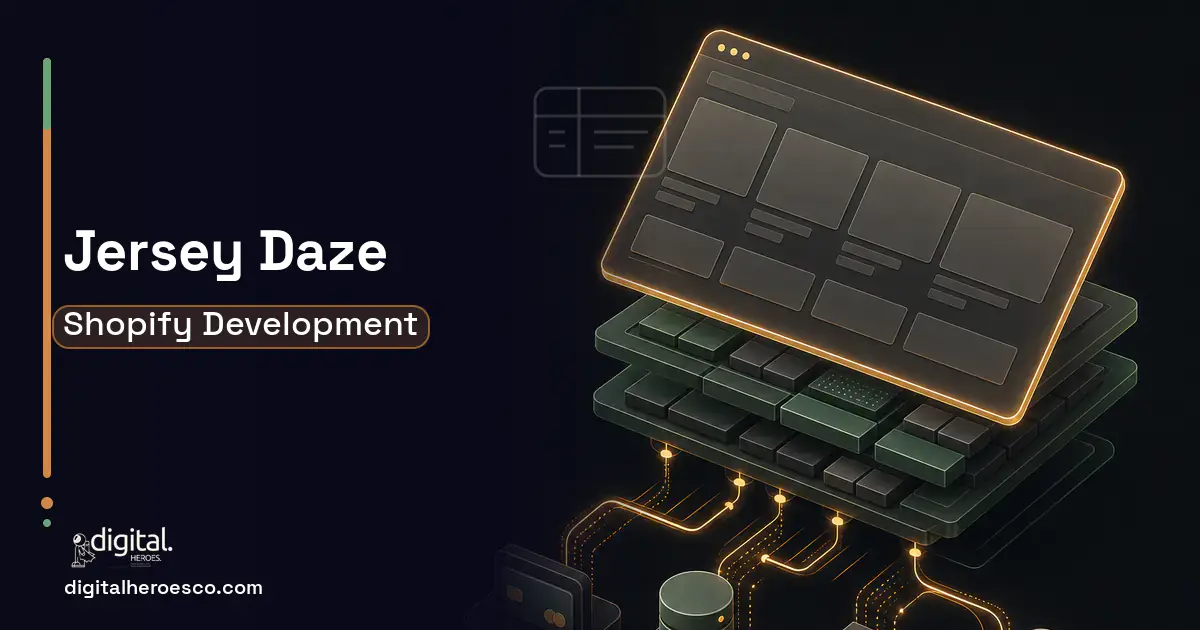 Shopify Development product interface illustration for Jersey Daze Client Case Study.