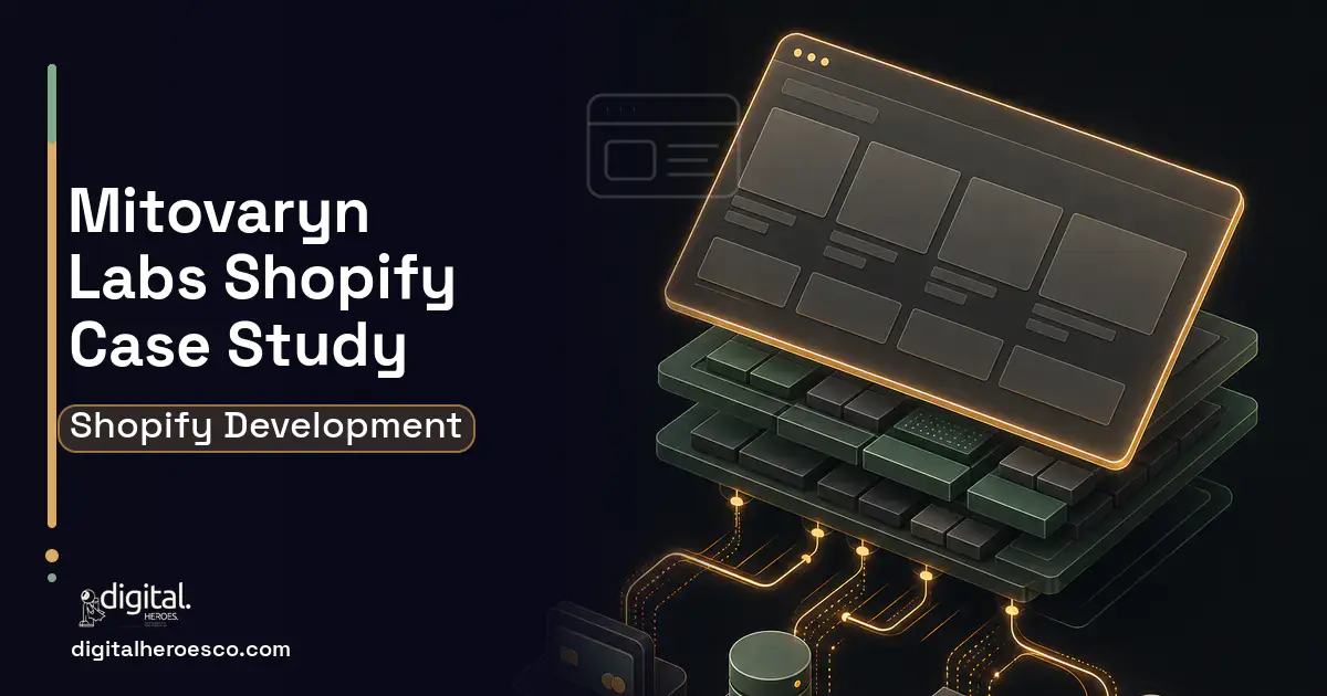 Shopify Development product interface illustration for Mitovaryn Labs Client Case Study.