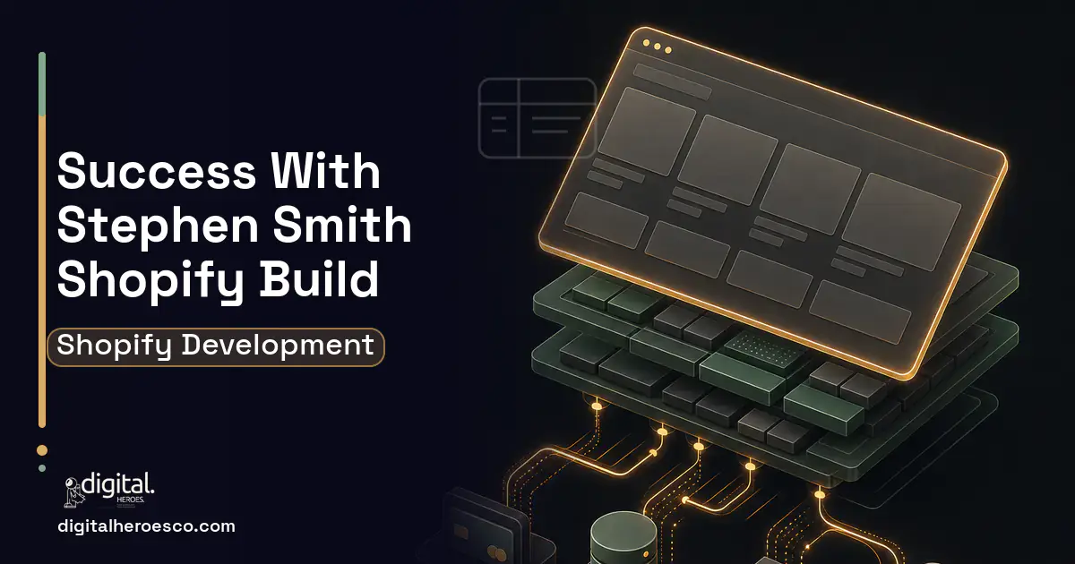 Shopify Development product interface illustration for Success With Stephen Smith Client Case Study.