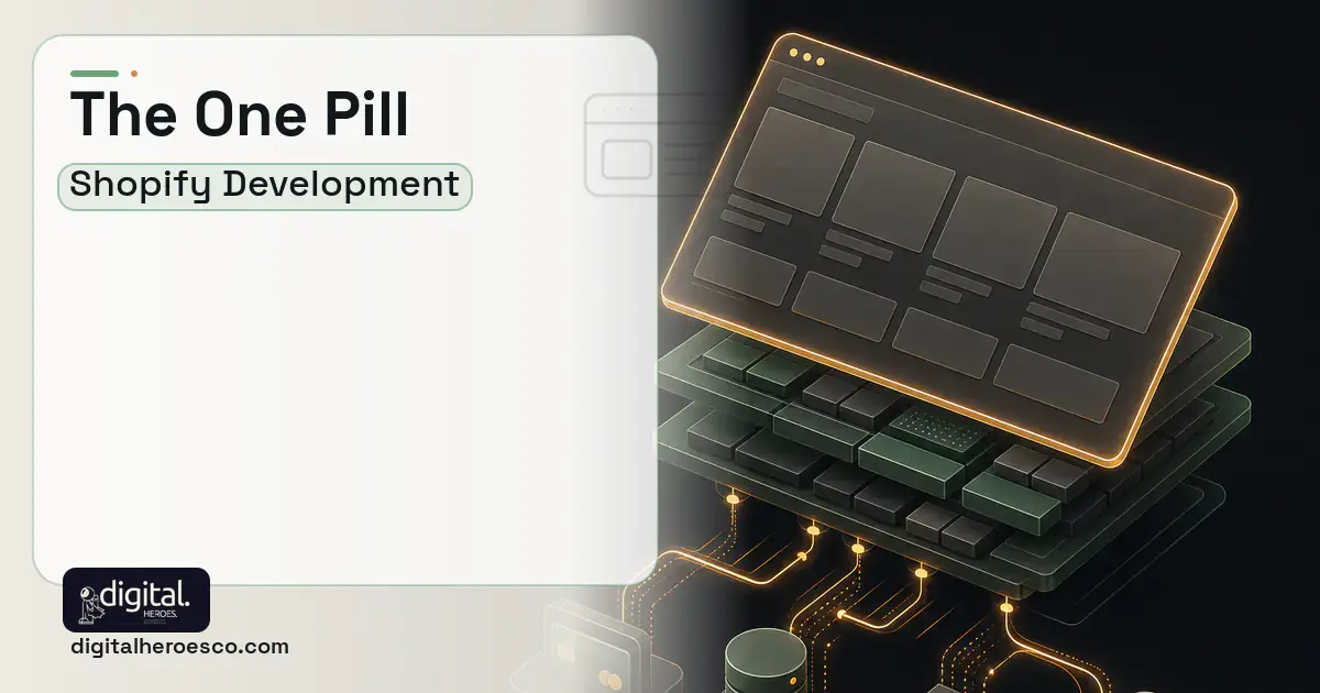 Shopify Development product interface illustration for THE ONE Pill Client Case Study.