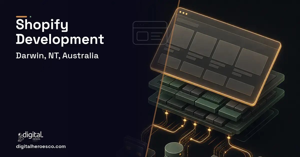 Shopify Development product interface illustration for Darwin, NT, Australia.