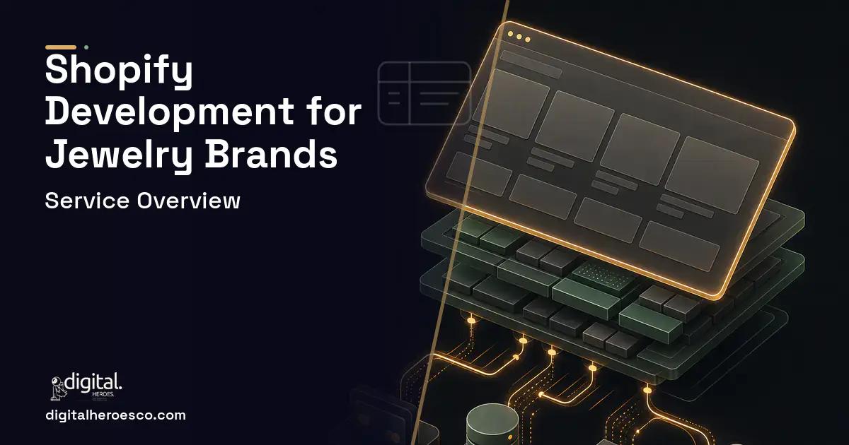 Shopify Development product interface illustration for Shopify Development FOR Jewelry Brands.