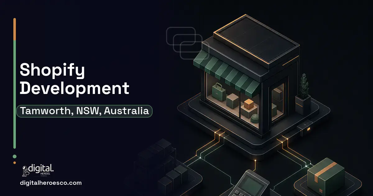 Shopify Development software overview illustration for Tamworth, NSW, Australia.
