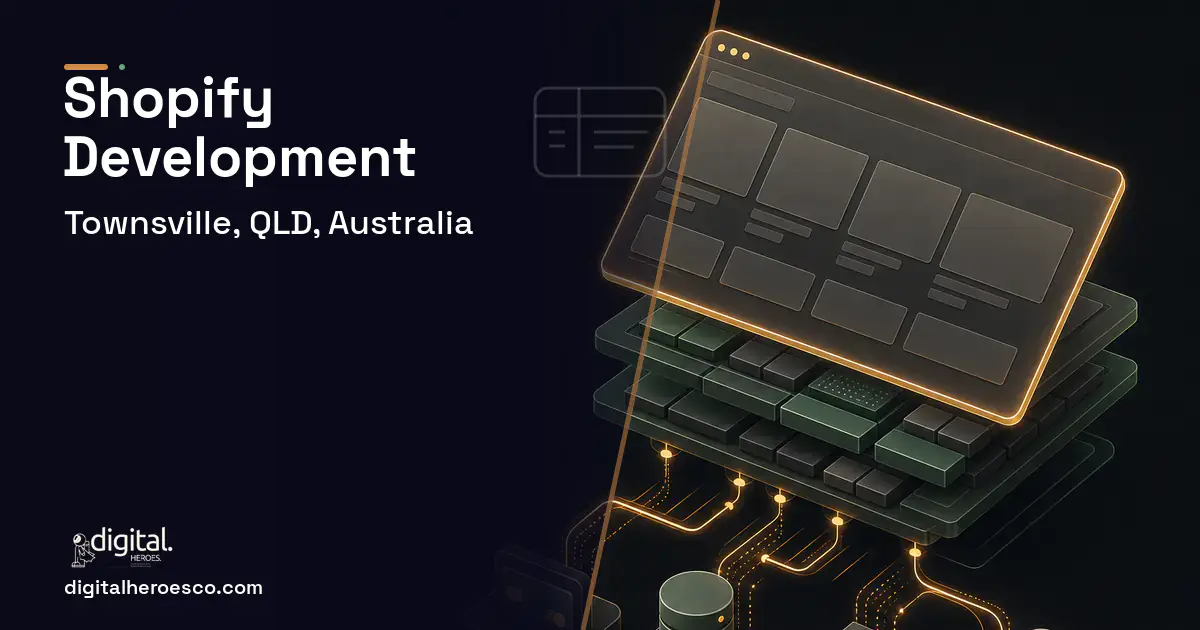 Shopify Development product interface illustration for Townsville, QLD, Australia.