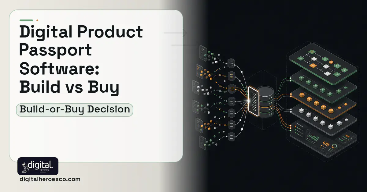 Supply Chain Software workflow illustration for Digital Product Passport Software Build vs Buy Guide.