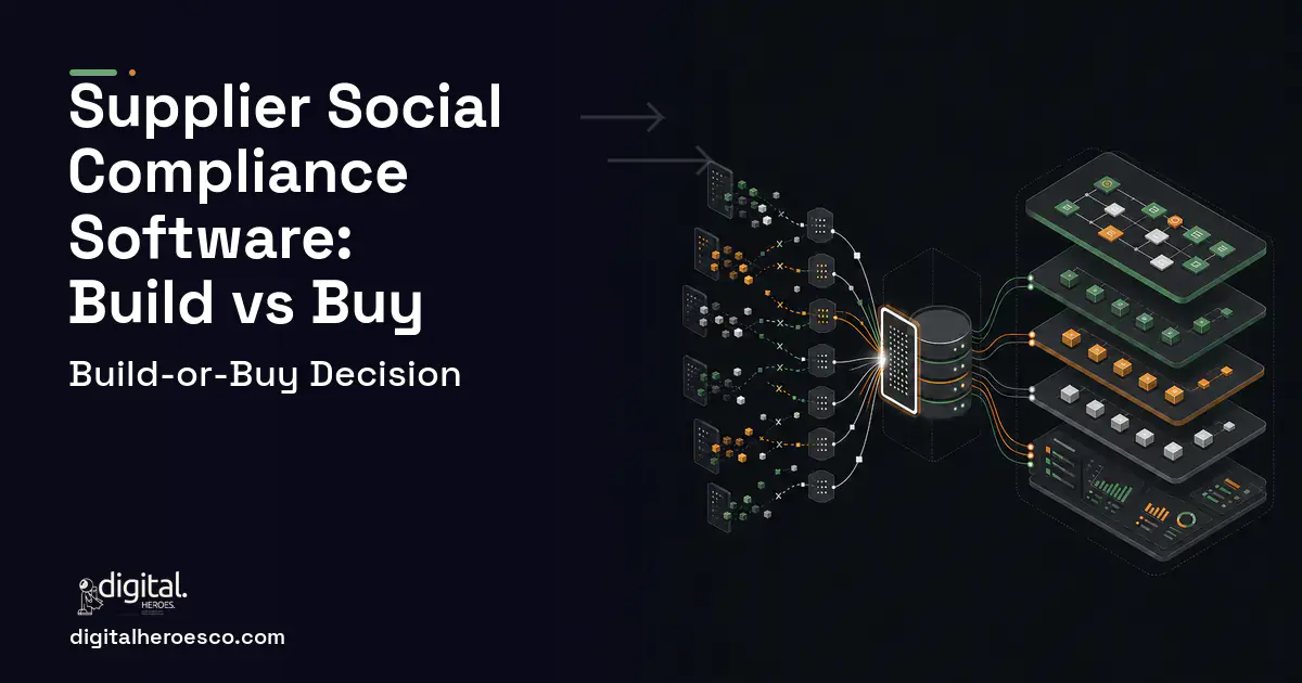 Supply Chain Software workflow illustration for Supplier Social Compliance Software Build vs Buy Guide.