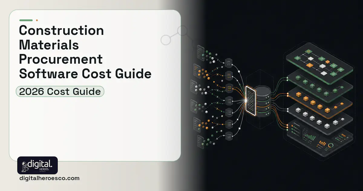 Supply Chain Software workflow illustration for Construction Materials Procurement Software Cost Guide.