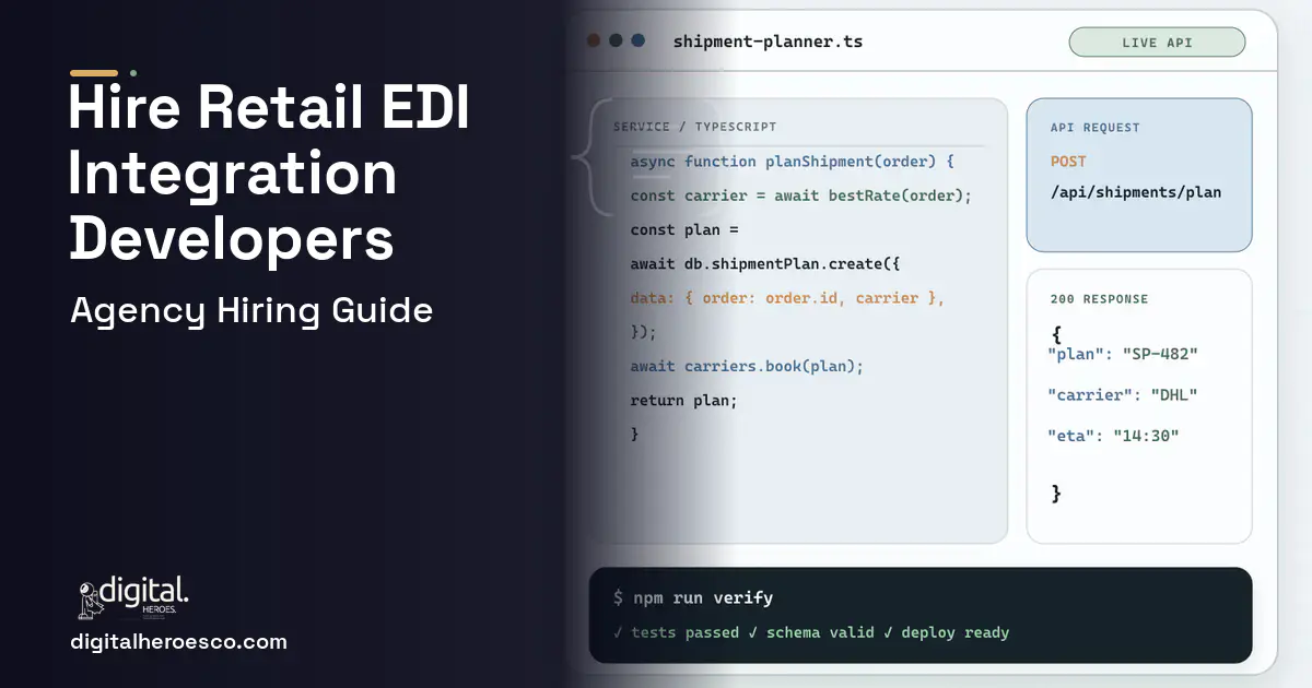 Supply Chain Software code editor and API illustration for How to Hire a Retail EDI Integration Development Company.
