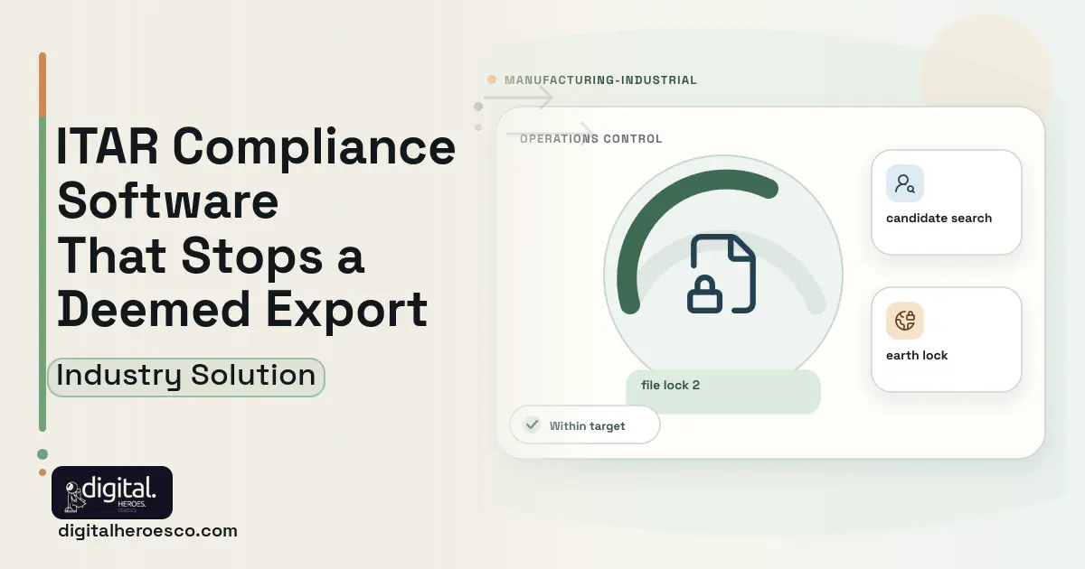 Itar Export Control software visual showing file lock 2, candidate search, and earth lock.