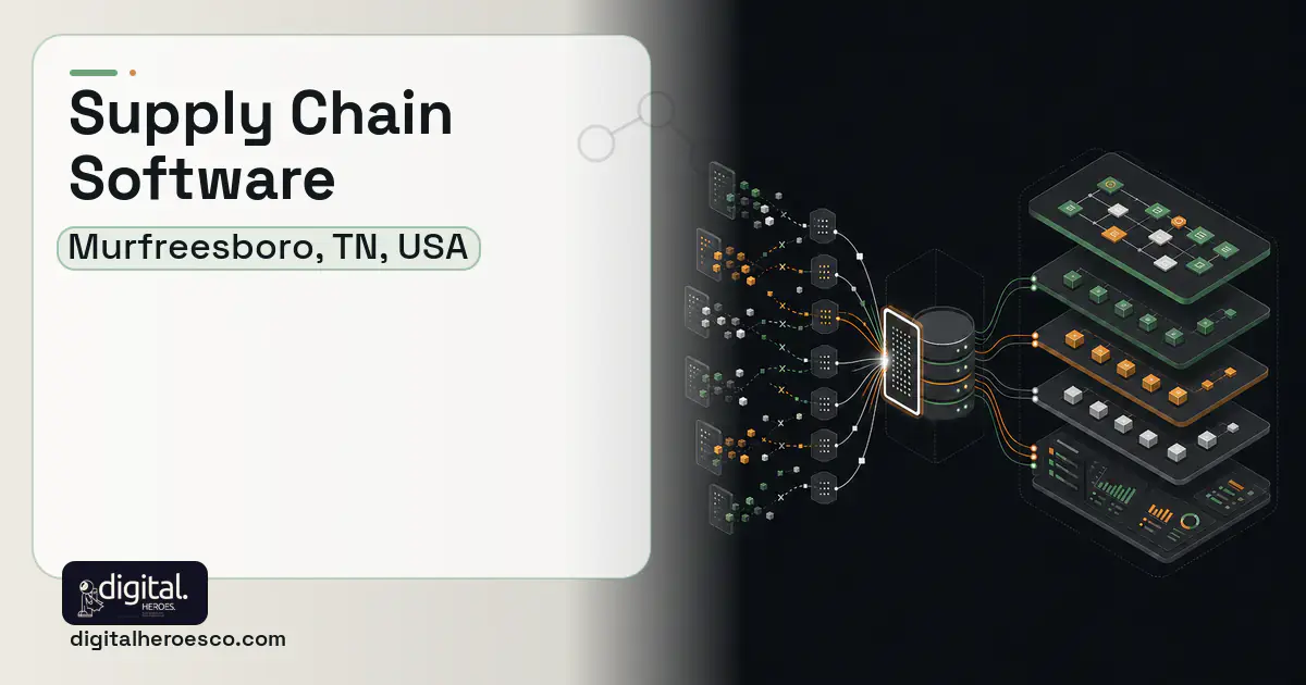 Supply Chain Software workflow illustration for Murfreesboro, TN, USA.