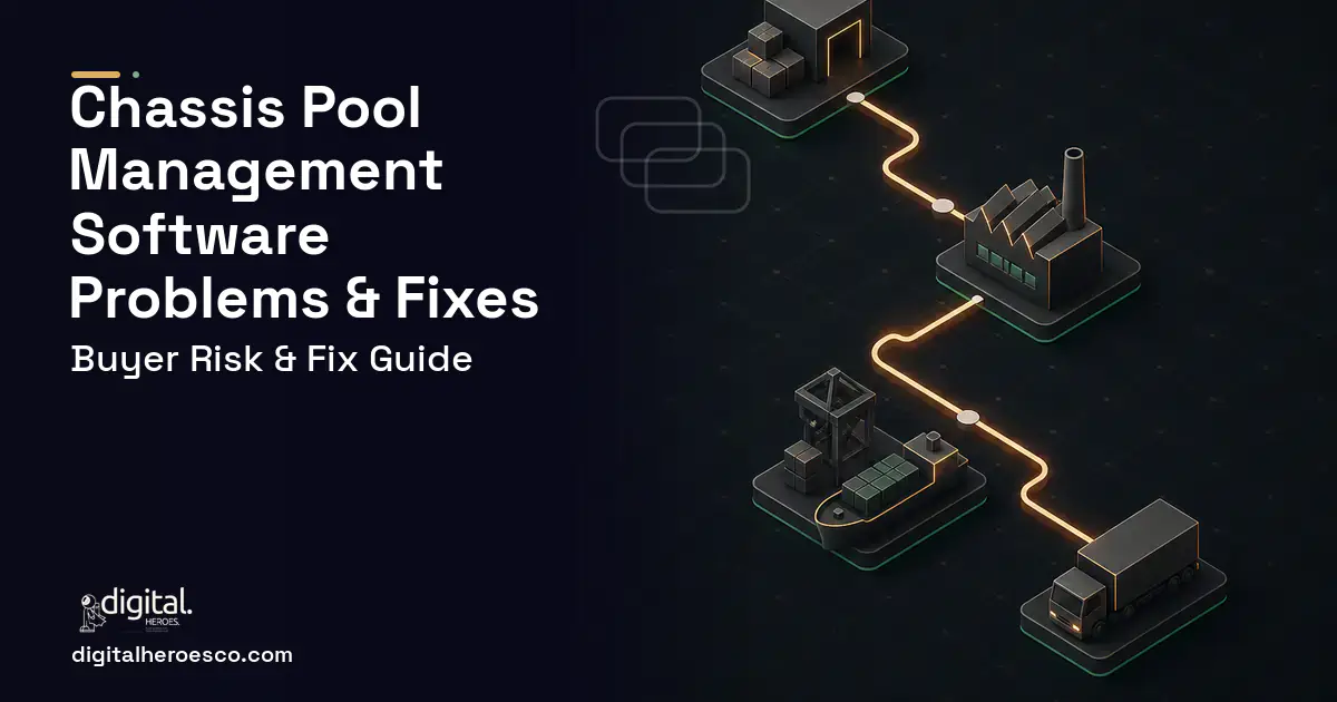 Chassis Pool Management Software software overview illustration showing common problems and fixes.