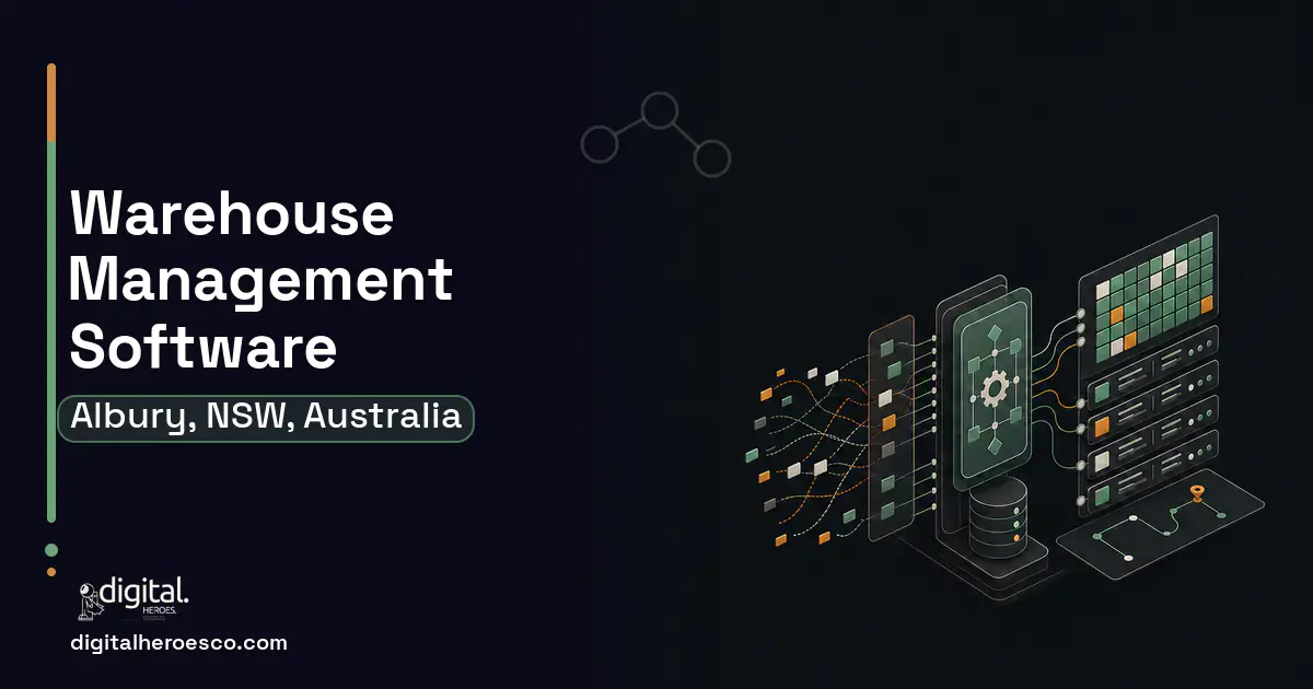 Warehouse Management Software workflow illustration for Albury, NSW, Australia.