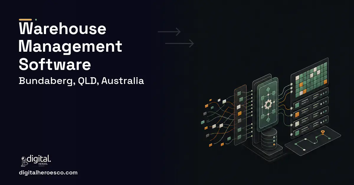 Warehouse Management Software workflow illustration for Bundaberg, QLD, Australia.