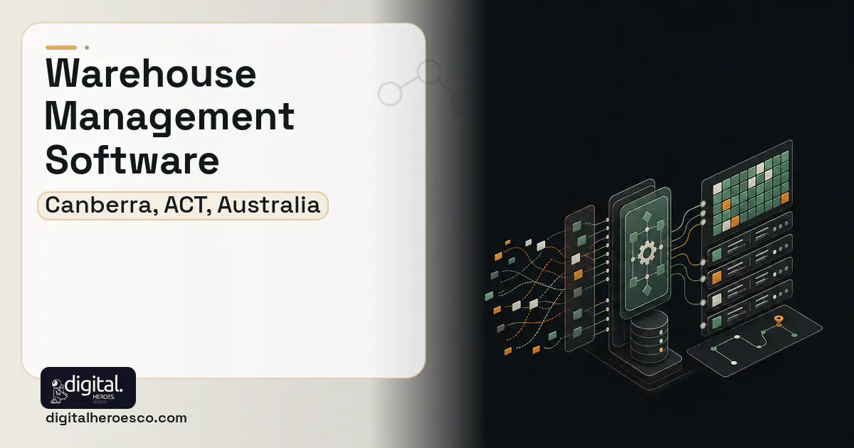Warehouse Management Software workflow illustration for Canberra, ACT, Australia.