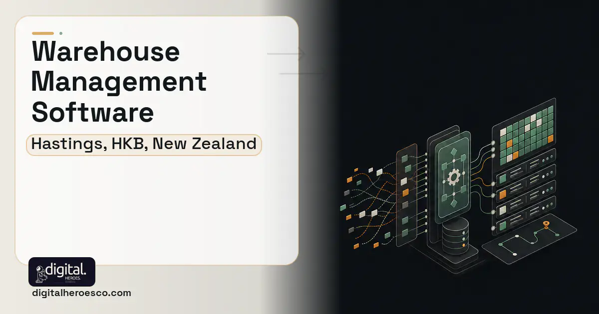 Warehouse Management Software workflow illustration for Hastings, HKB, New Zealand.