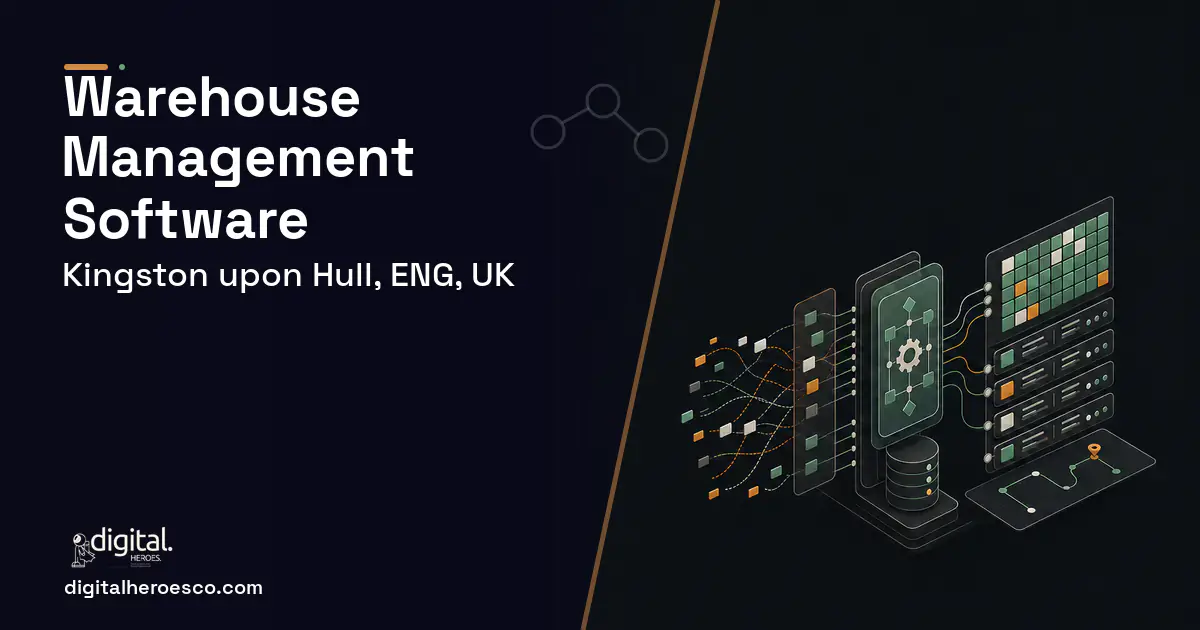 Warehouse Management Software workflow illustration for Kingston upon Hull, ENG, UK.