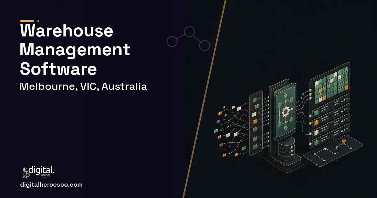 Warehouse Management Software workflow illustration for Melbourne, VIC, Australia.