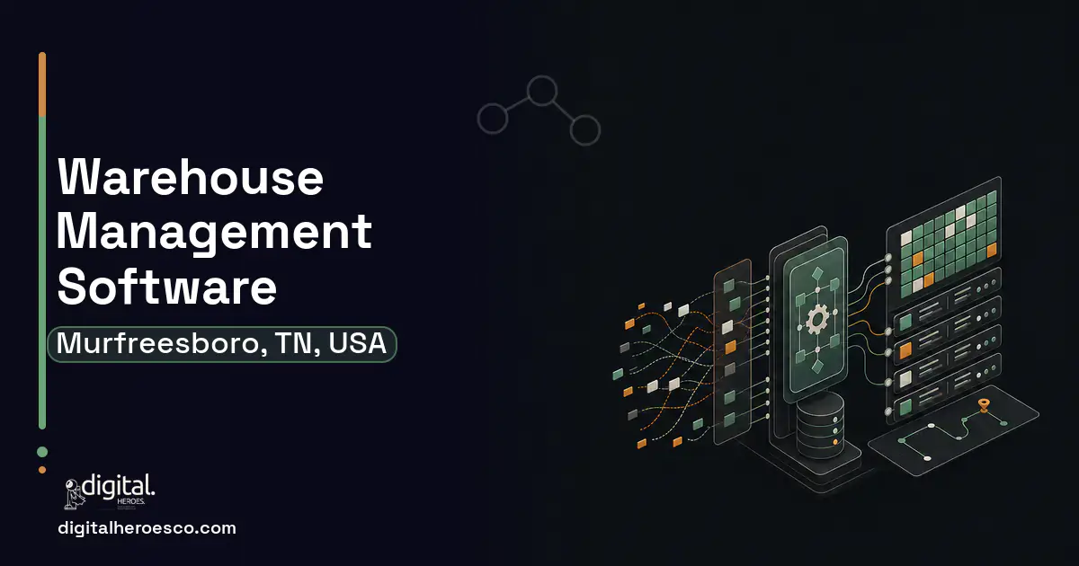 Warehouse Management Software workflow illustration for Murfreesboro, TN, USA.