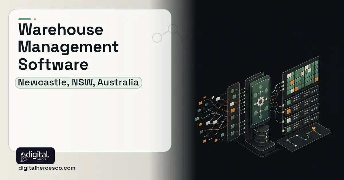 Warehouse Management Software workflow illustration for Newcastle, NSW, Australia.
