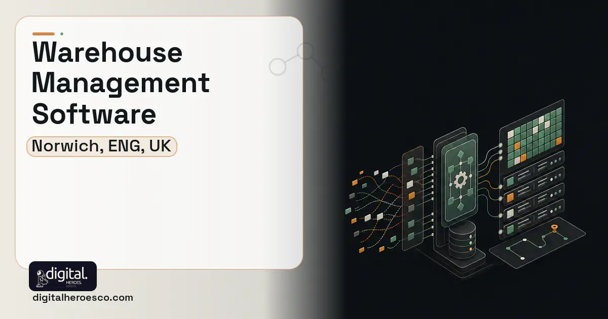 Warehouse Management Software workflow illustration for Norwich, ENG, UK.
